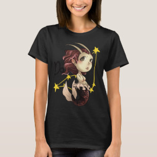 Capricorn Chibi Anime Niedlich Girl Sticker T-Shirt