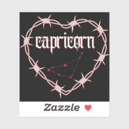 Capricorn Constellation Gothic Barbed Wire Design Aufkleber