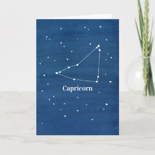 Capricorn Constellation Happy Birthday Karte