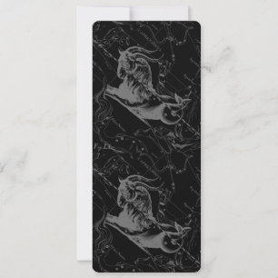 Capricorn Constellation Hevelius 1690 auf Schwarz