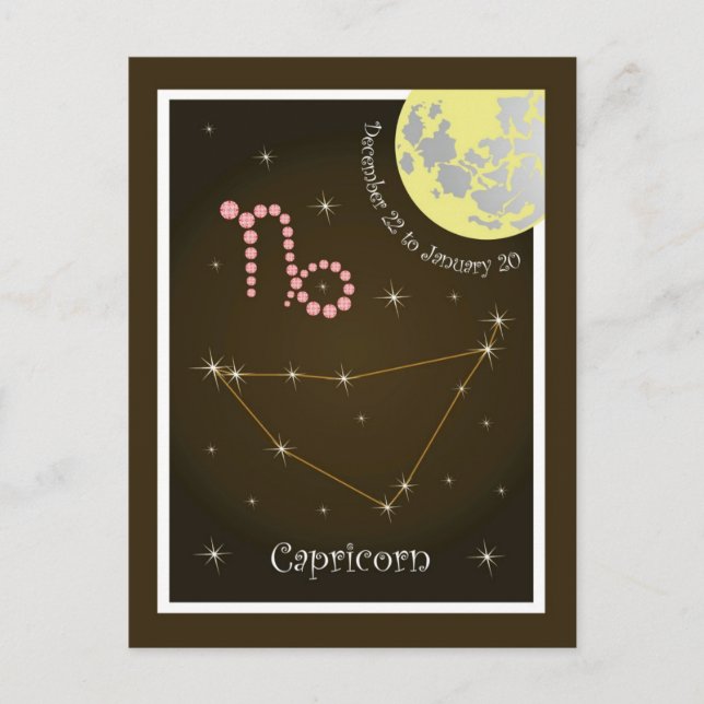 Capricorn December 22 to January 20 Postkarte (Vorderseite)