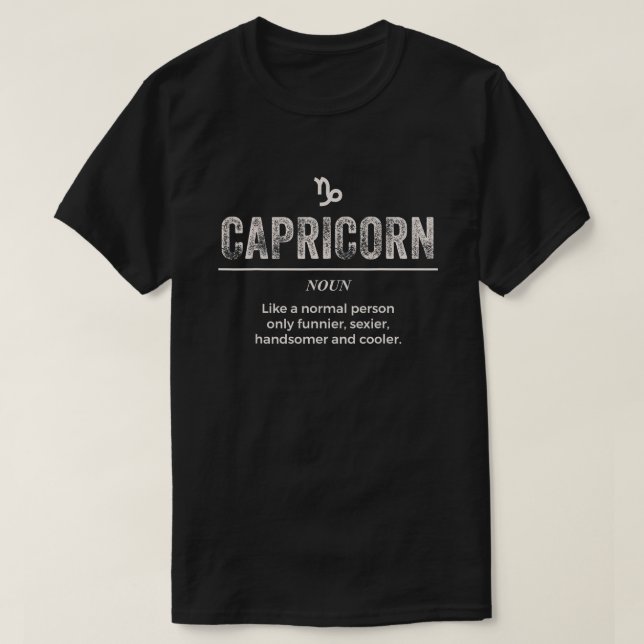 Capricorn Definition Bekleidung für Männer Funny f T-Shirt (Design vorne)