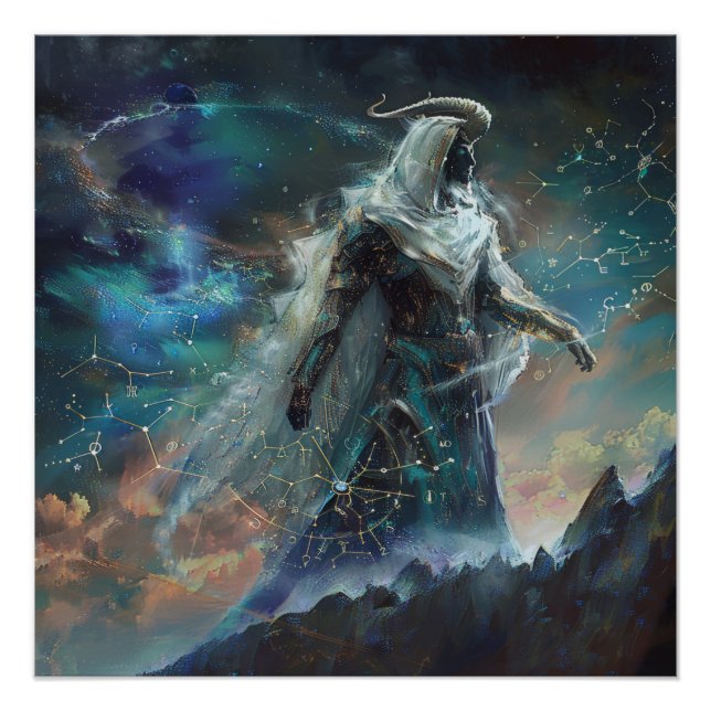 Capricorn (Der Stratege) Zodiac Sign Poster (Vorderseite)