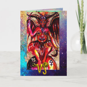 CAPRICORN, DEVIL, TAROT ASTROLOGIE ZODIAC GEBURTST KARTE