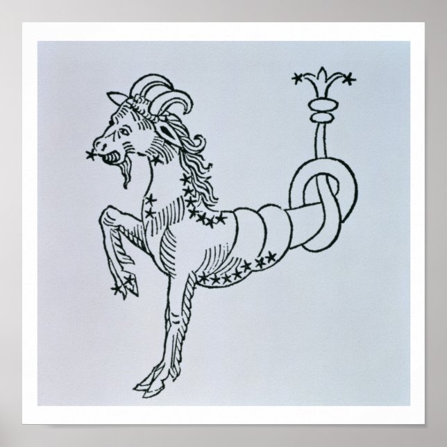 Capricorn (die Ziege) eine Abbildung aus der "Poe Poster (Vorne)