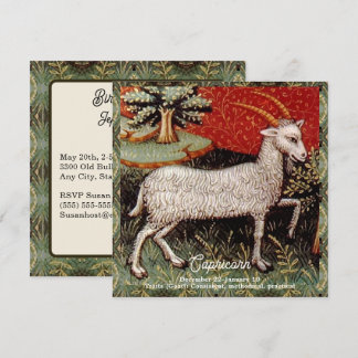 Capricorn die Ziege Zodiac Sign Geburtstagsparty Einladung