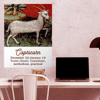 Capricorn die Ziege Zodiac Sign Geburtstagsparty Foliendrucke