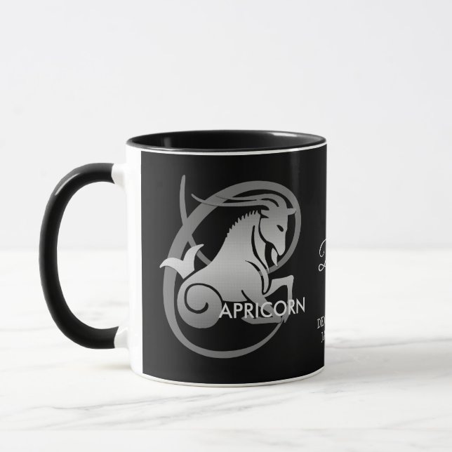 Capricorn ♑ die Ziege - Zodiac-Zeichen Tasse (Links)