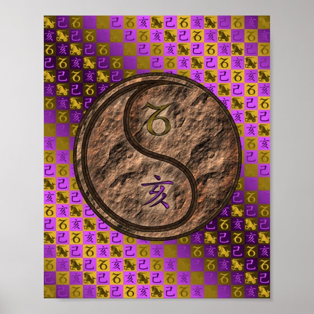 Capricorn & Earth Boar Poster (Vorne)