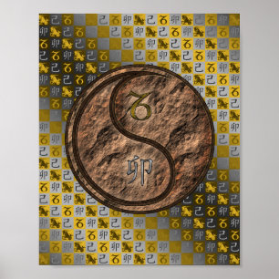 Capricorn & Earth Rabbit Poster