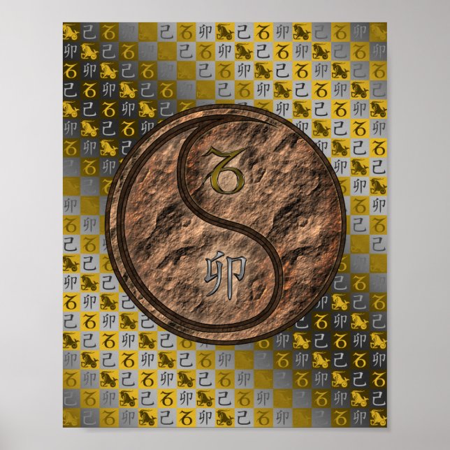 Capricorn & Earth Rabbit Poster (Vorne)