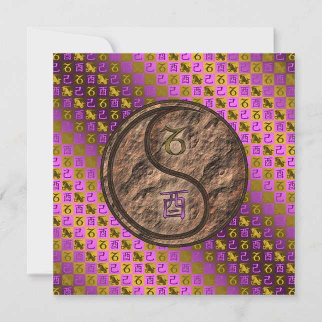 Capricorn & Earth Rooster Karte (Vorderseite)