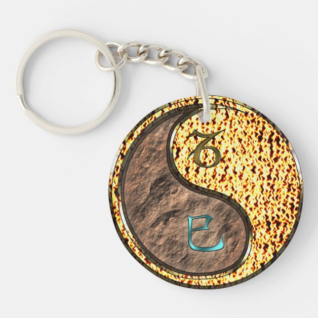 Capricorn & Fire Snake Schlüsselanhänger (Vorderseite)