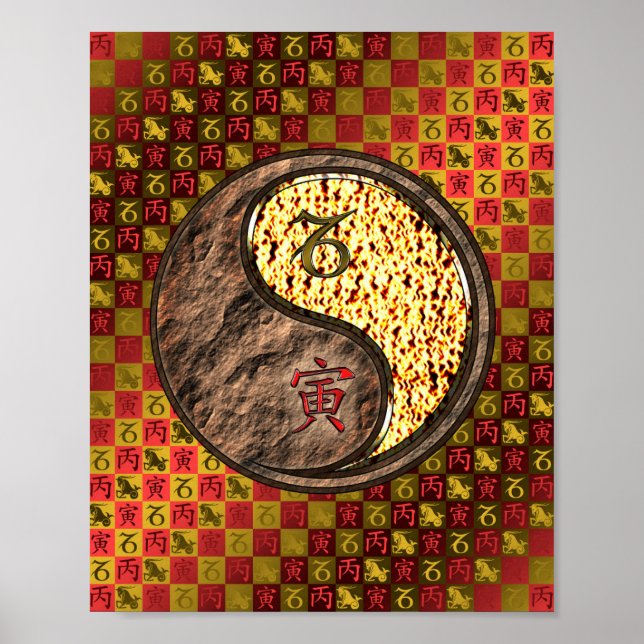 Capricorn & Fire Tiger Poster (Vorne)