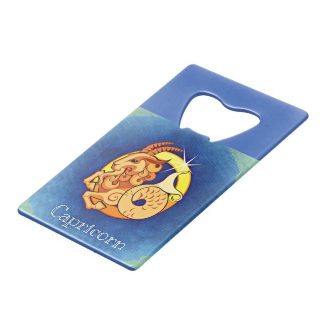 Capricorn Geldbeutel Flaschenöffner (Vorderseite Schrägansicht)