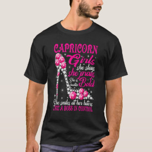 Capricorn Girl like a Boss in Kontrolle Diamantens T-Shirt