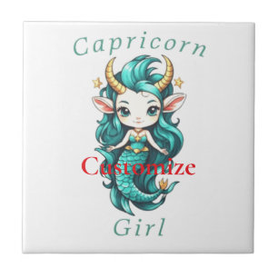 Capricorn Girl Mermaid Thunder_Cove Fliese