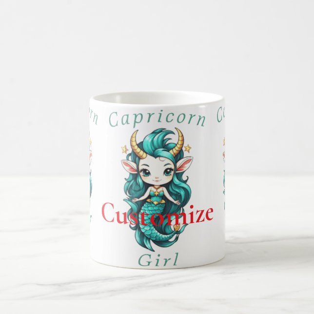 Capricorn Girl Mermaid Thunder_Cove Kaffeetasse (Mittel)