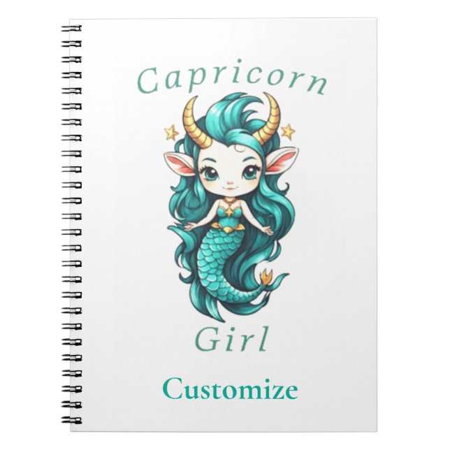 Capricorn Girl Mermaid Thunder_Cove Notizblock (Vorderseite)