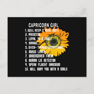 Capricorn Girl Postkarte