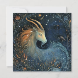 Capricorn Goat Zodiac Astrology Mystical Birthday Karte