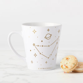 Capricorn Gold Abstrakt Constellation Kaffee Tasse