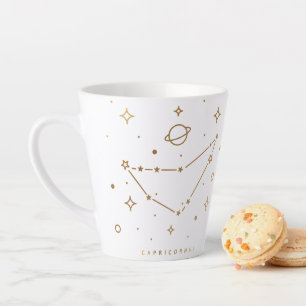Capricorn Gold Abstrakt Constellation Kaffee Tasse