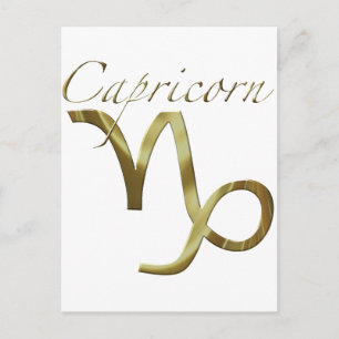 Capricorn-Gold-Symbol Postkarte