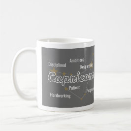 Capricorn Gray Watercolor Astrologie Zodiac Zeiche Kaffeetasse