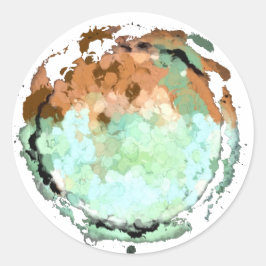 Capricorn Green Brown Moon Aufkleber