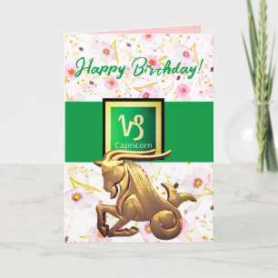 Capricorn Happy Birthday Card Karte