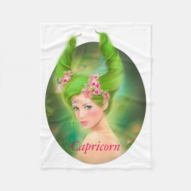 Capricorn Horoscope Zodiac - Fantasie Fleecedecke (Vorderseite)