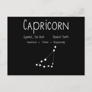 Capricorn Horoskop Astrologie Star Geburt Postkarte