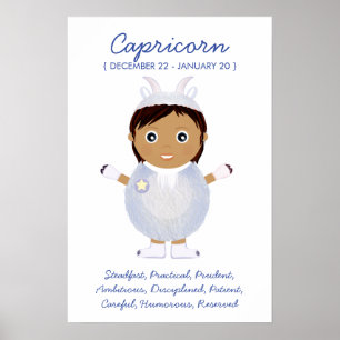 Capricorn - Horoskop für Mädchen Poster