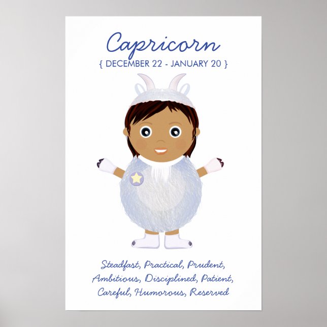 Capricorn - Horoskop für Mädchen Poster (Vorne)