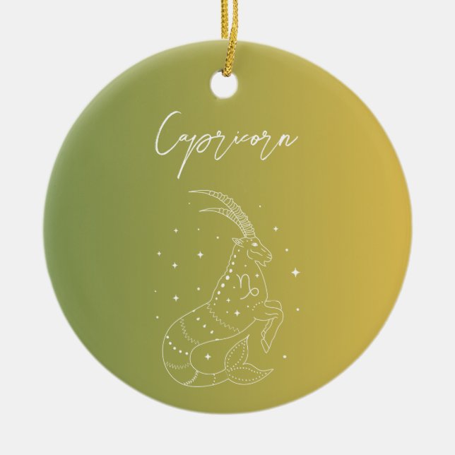 Capricorn-Horoskop-Sternzeichen Keramik Ornament (Vorne)