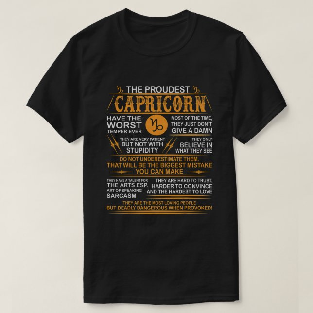 Capricorn ist gefährlich am schwersten, wenn er pr T-Shirt (Design vorne)