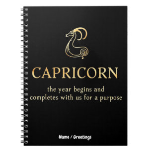 Capricorn-Jahr beginnt und endet mit uns Anpassbar Notizblock