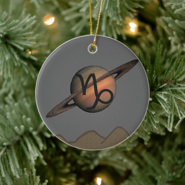 Capricorn Keramik Ornament (Baum)