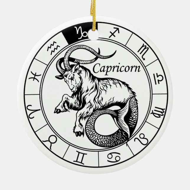 Capricorn Keramik Ornament (Hinten)