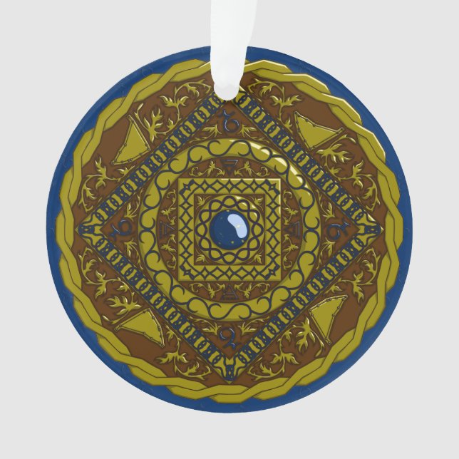 Capricorn Mandala Acrylschmuck Ornament (Vorderseite)