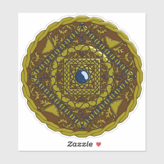 Capricorn Mandala Contour Sticker (Blatt)