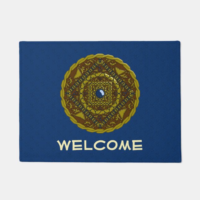 Capricorn Mandala Doormat Fußmatte (Vorderseite)