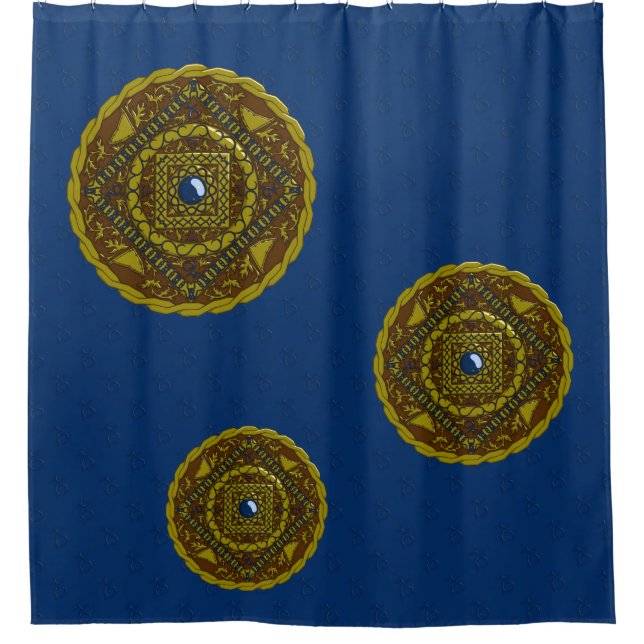 Capricorn Mandala Duschvorhang (Vorderseite)