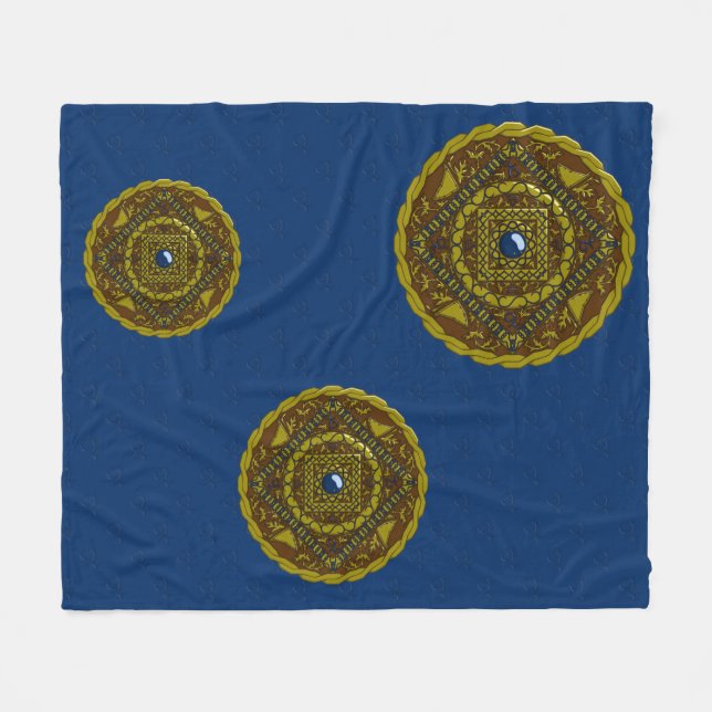Capricorn Mandala Fleece Blanket (Vorderseite (Horizontal))