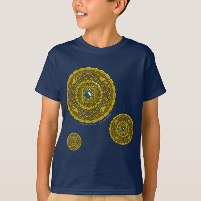 Capricorn Mandala Kinder und Baby Dark Shirt (Vorderseite)