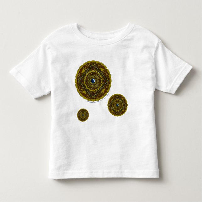 Capricorn Mandala Kinder und Baby Light Shirt (Vorderseite)