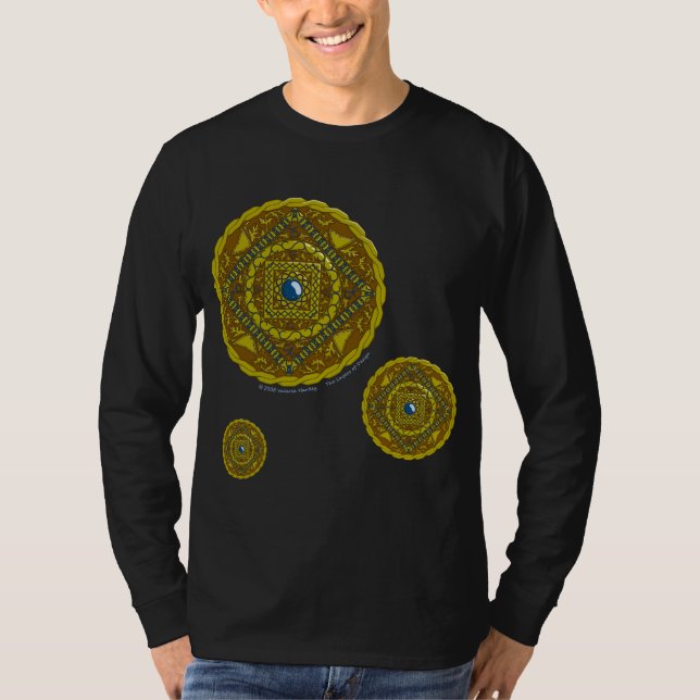 Capricorn Mandala Men Dark Shirt (Vorderseite)
