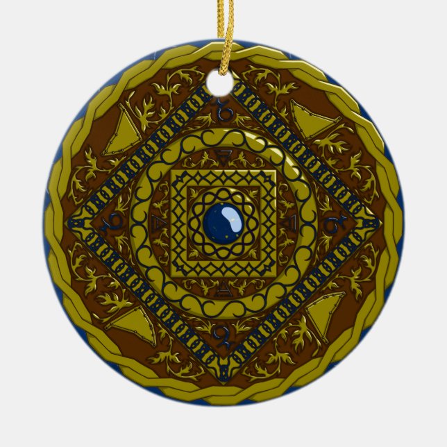 Capricorn Mandala Ornament (Vorne)