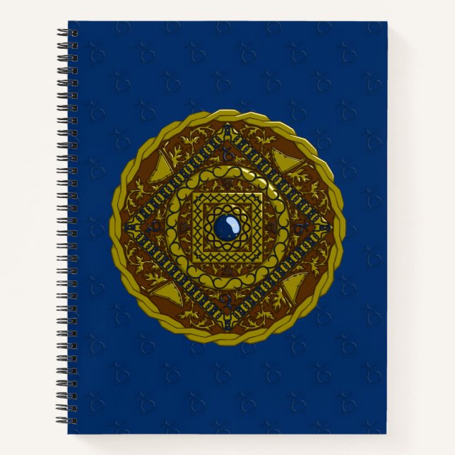 Capricorn Mandala Spiral Notebook Notizbuch (Vorderseite)